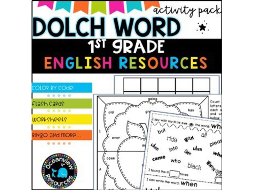 DOLCH WORDS I SIGHT WORDS I Activity Pack I Grade 1