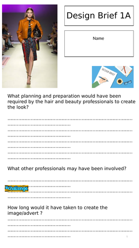 UV21583 – Responding to a Hair and Beauty Design Brief