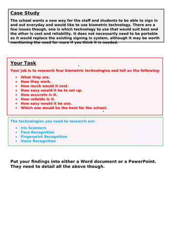 Biometric Technology Reasearch Project & Case Study