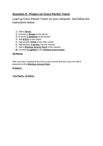 Cisco Packet Tracer Activity - KS3/4/5
