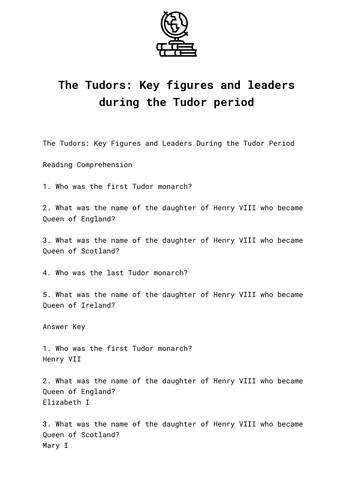 The Tudors: Key figures and leaders during the Tudor period