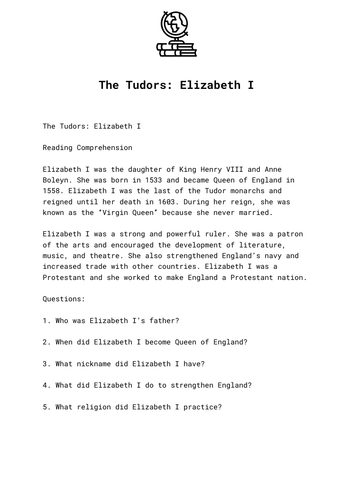The Tudors: Elizabeth I