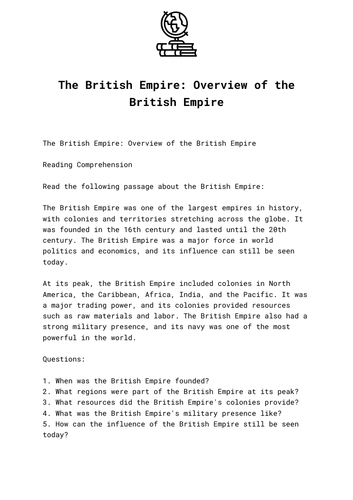 The British Empire: Overview of the British Empire
