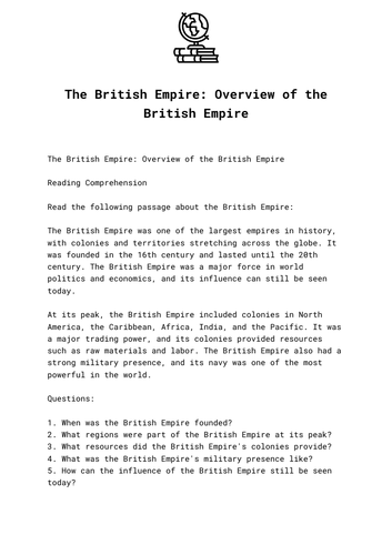 essay question about british empire