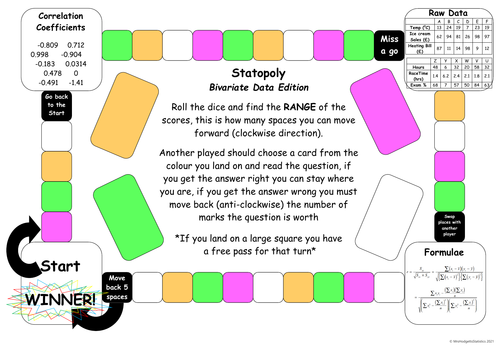 Statistics-Bivariate Data Revision Game