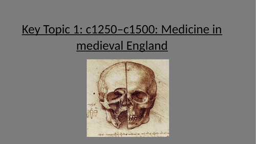 GCSE MEDICINE THROUGH TIME (MEDIEVAL PERIOD) REVISION LESSONS