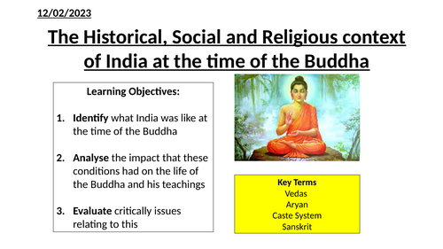 A Level Buddhism: The Historical, Social and Religious context of India at the time of the Buddha