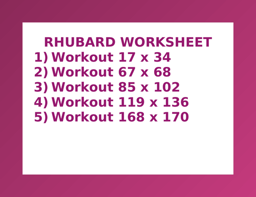 RHUBARD WOKRHSEET 51
