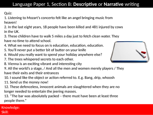 Revising Descriptive Writing