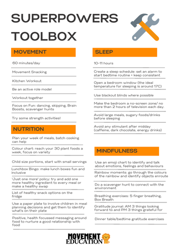 Health & Wellbeing Toolbox! | Teaching Resources