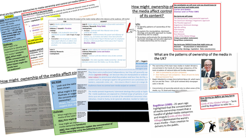 AQA A-level Sociology: Media Topic 1 - Ownership and control of output