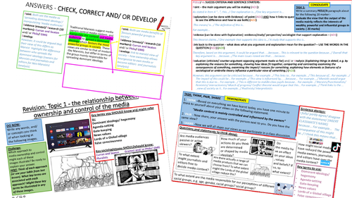 AQA A-level Sociology: Media Topic 1 Ownership and control Revision lesson