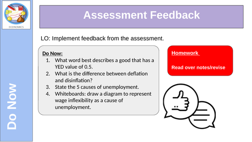 Edexcel Economics Assessment Feedback