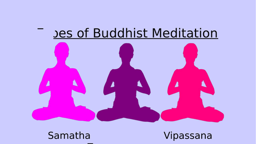Types of Buddhist meditation.