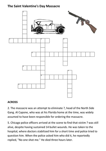 The Saint Valentine's Day Massacre Crossword