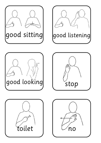 Lanyard visuals makaton asd