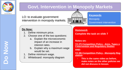 Government Intervention in Monopoly Markets