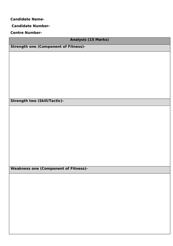 aqa gcse pe nea coursework mark scheme