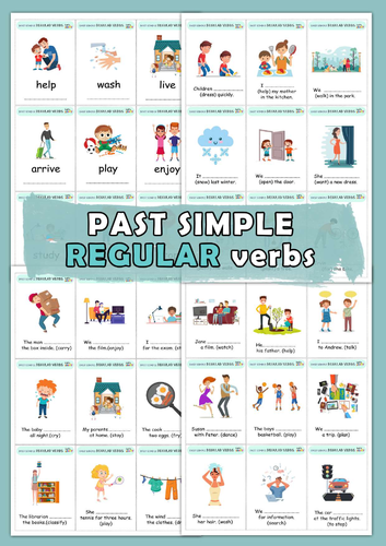 Past simple Regular verbs exercises.