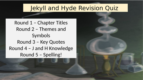 Jekyll and Hyde Revision Quiz