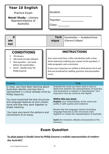 Deadly Unna: Practice Exams