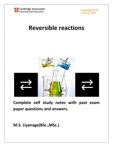 Reversible Reactions Teaching Resources 5149