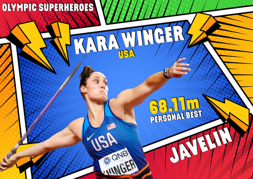 Olympic Hero Poster - Kara Winger (Javelin)