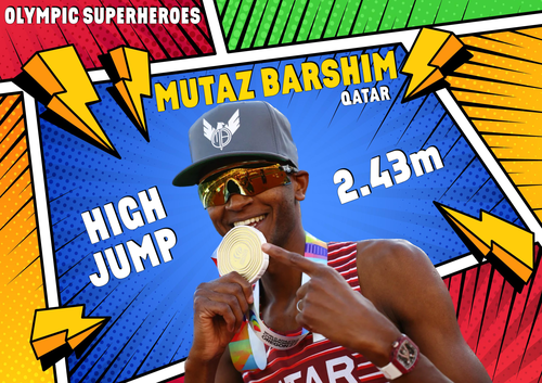 Olympic Hero Poster - Mutaz Barshim (High Jump)