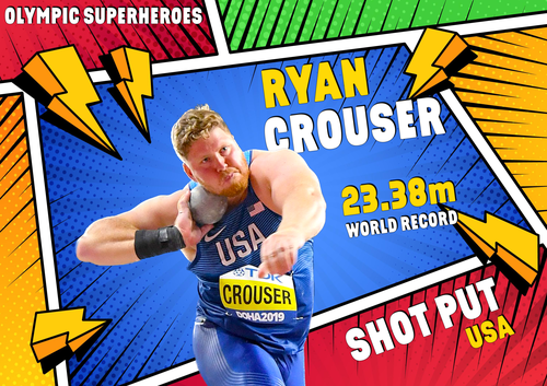 Olympic Hero Poster - Ryan Crouser (Shot Put)