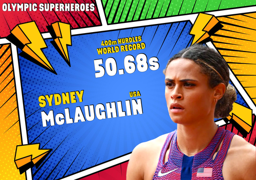 Olympic Hero Poster - Sydney McLaughlin (400m Hurdles)