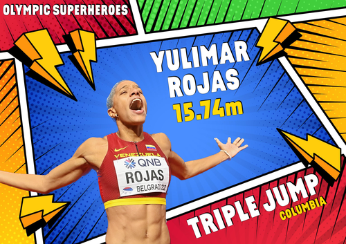 Olympic Hero Poster - Yulimar Rojas (Triple Jump)