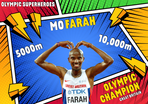 Olympic Hero Poster - Mo Farah (10,000m)