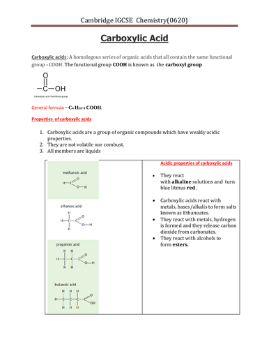 Carboxylic Acids