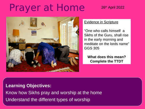 Sikhism prayer at home