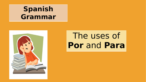 Spanish - Por and para