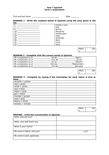 year-7-spanish-term-1-assessment-basics-teaching-resources