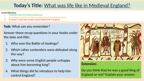 1. Medieval England | Teaching Resources