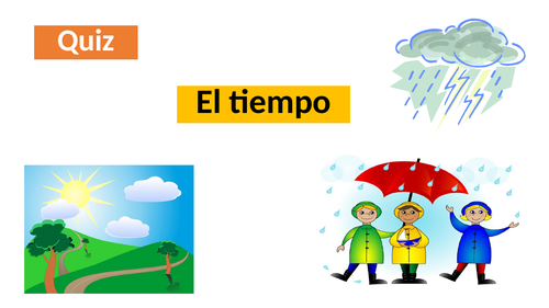 Spanish weather quiz/review