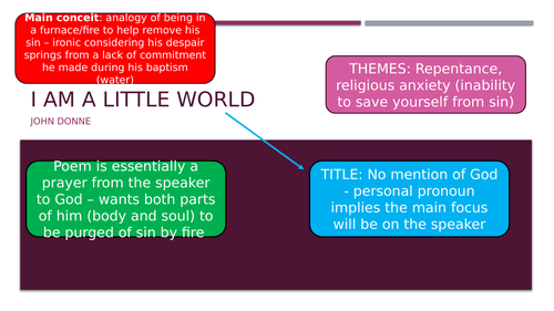 John Donne 'I am a little world' Analysis