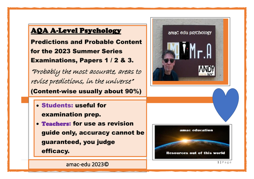 AQA A-LEVEL 'NEW UPDATED' PSYCHOLOGY EXAMINATION TOPIC PREDICTIONS FOR SUMMER 2023