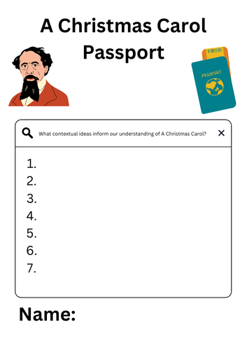 A Christmas Carol Passport | Teaching Resources
