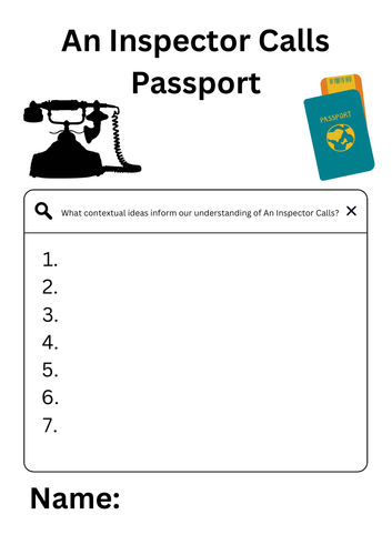 An Inspector Calls Passport