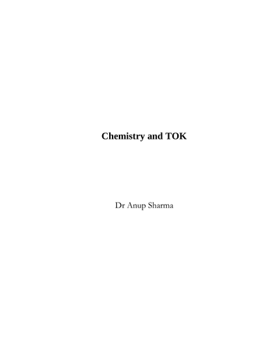 TOK and Chemistry