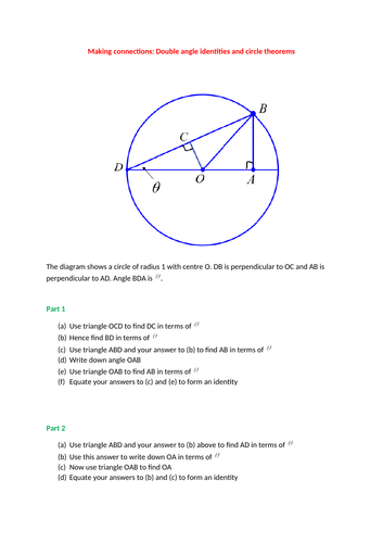 Double angle identities geometric proof