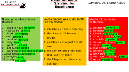 GCSE German Grade 9