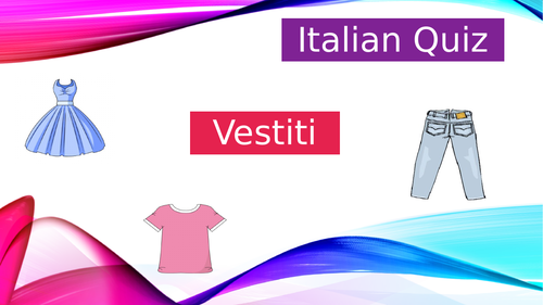 Italian clothing quiz
