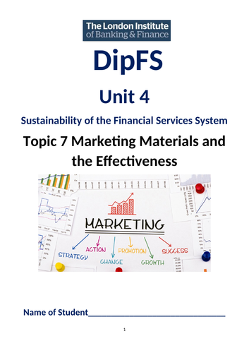 LiBF DipFS Topic 7 Marketing Materials and the Effectiveness