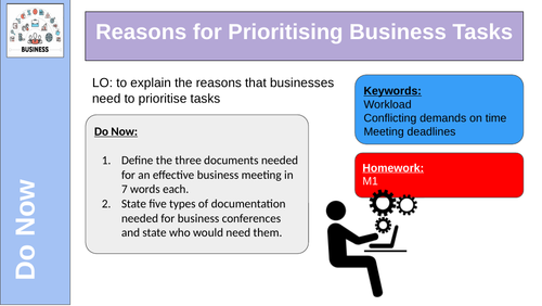 Prioritising Business Tasks