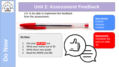 Working in Business CTech Assessment Feedback