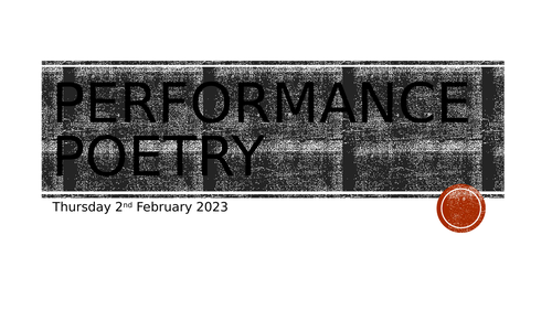 Performance Poetry